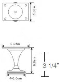 Imex Short Chrome Furniture Legs