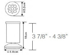 Imex Short Brushed Chrome Furniture Legs